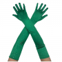 Long Gloves Crystals Opera 55cm - Green