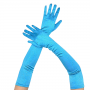 Long Gloves Crystals Opera 55cm - Light Blue