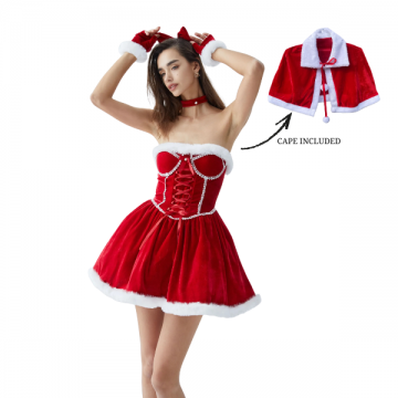 Santarina Velvet Corset Dress