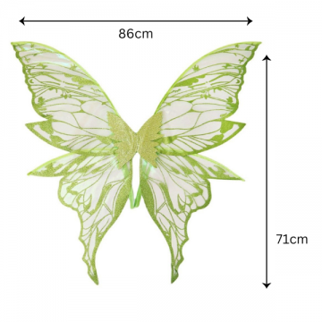 Wings Butterfly Glitter - Light Green