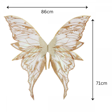 Wings Butterfly Glitter - Gold