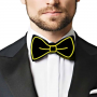 Bow Tie Neon Glow LED Light-Up - Yellow