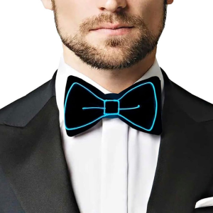 Bow Tie Neon Glow LED Light-Up - Blue