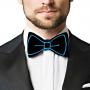Bow Tie Neon Glow LED Light-Up - Blue