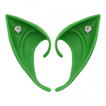 Elf and Goblin Ear Tips with Rhinestone Stud - 10cm