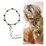 Garland Leaf Headpiece Black Flower