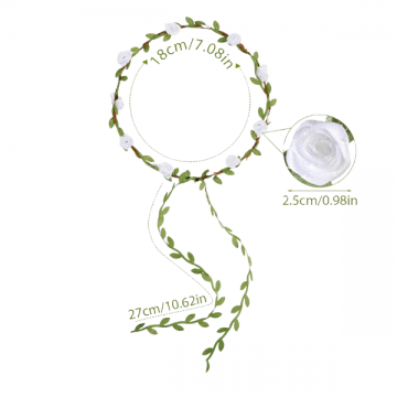 Garland Leaf Headpiece Green Flower