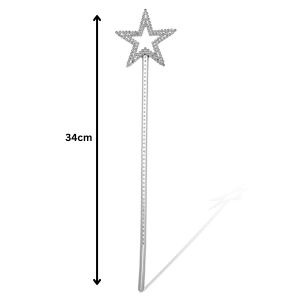 Sparkling Silver Star Wand