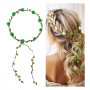 Garland Leaf Headpiece Green Flower