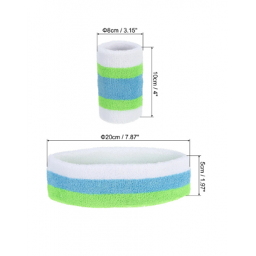 Sweatband Two Toned - Blue/Green