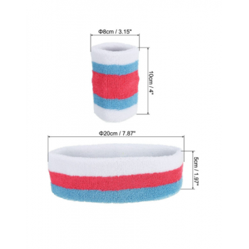 Sweatband Two Toned - Blue/Pink