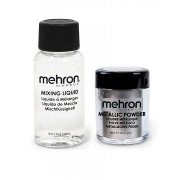 Metallic Powder with Mixing Liquid 30ml - Silver