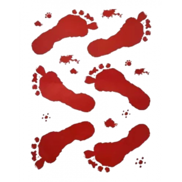 Halloween Wall Sticker Bloody Footprints