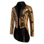 Sequin Blazer Oscar Glam Oro Tailcoat