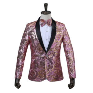 Sequin Blazer - Pink & Gold