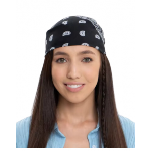 Bohemian Bandana Head Scarf - Black