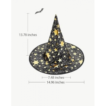 Shiny Star Witch Hat - Blue
