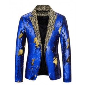 Sequin Blazer Oscar Glam - Blue