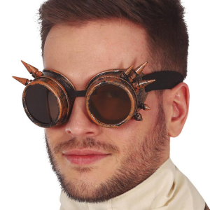 Steampunk Spiked Goggles - Bronze