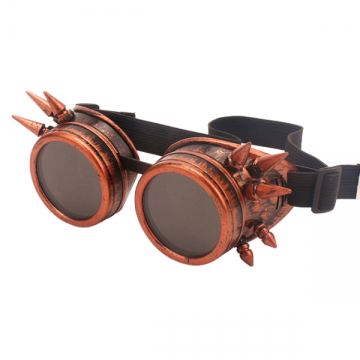 Steampunk Spiked Goggles - Bronze