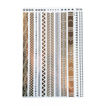 Temporary Tattoos Metallic Tribal