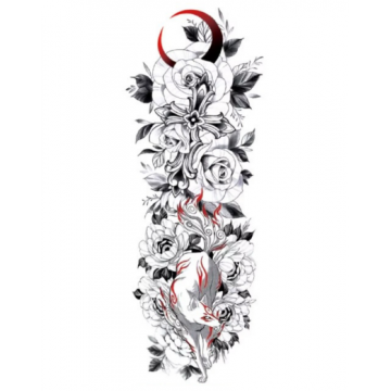Tattoo Full Sleeve Crescent Moon Fox