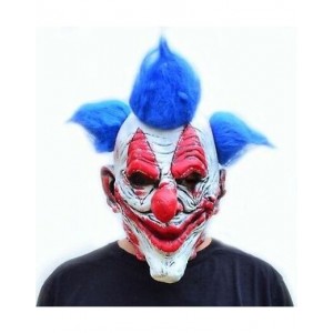 Crazy Zombie with Blue Hair Killer Clown Masks