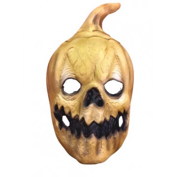 Latex Mask Scary Pumpkin - Yellow