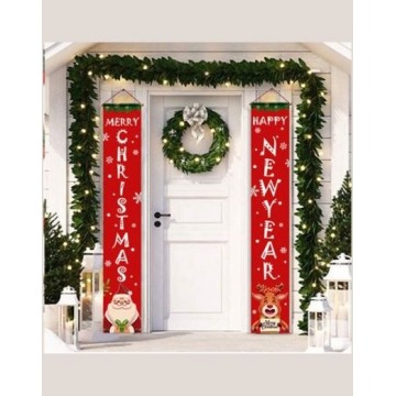 Home/Office Wall Deco Reindeer & Santa Claus