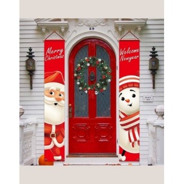 Home/Office Wall Deco Snowman & Santa Claus
