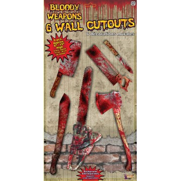 Bloody weapons 6 wall cutouts