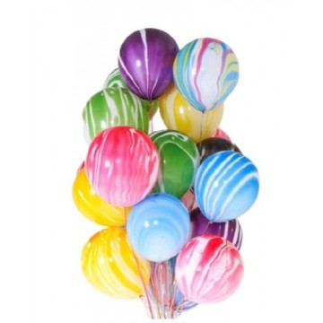 Balloons - Marble Agate (5 balloons) 12 inch - Assorted Color