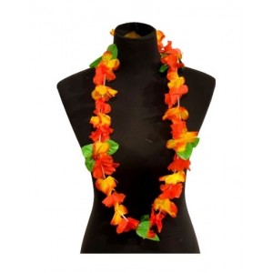 Flower Garland Tropical Hawaiian - RED & YELLOW