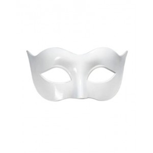 Plain Masquerade Eye mask - White