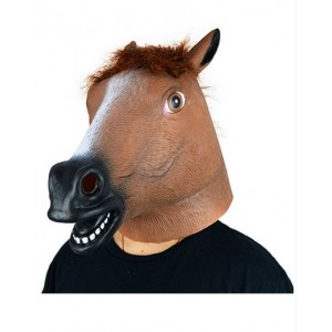 Latex Mask - Brown Horse