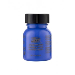 Blue liquid mehron make up