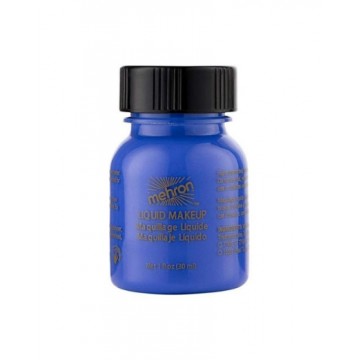 Blue liquid mehron make up
