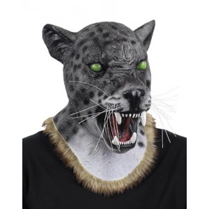 Realistic Leopard Mask Grey