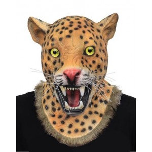 Realistic Leopard Mask Brown