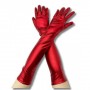 Metallic Long Gloves - Red