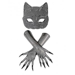 Diamond Cat Mask with Gloves