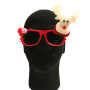 x-Mas White Reindeer Frame Glasses