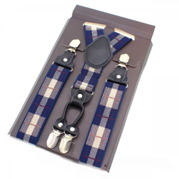 Suspenders Vintage Elegance Plaid