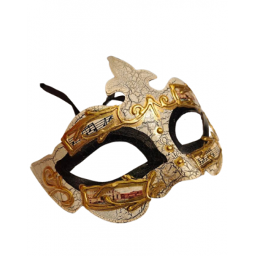 Venetian Rave Musical Eyemask - Cream