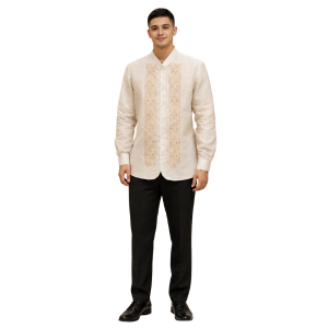 Classic Ivory Embroidered Barong Tagalog