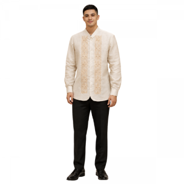 Classic Ivory Embroidered Barong Tagalog