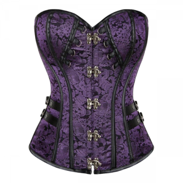 Corset Crimson Nocturne Gothic Brocade