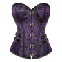 Corset Crimson Nocturne Gothic Brocade