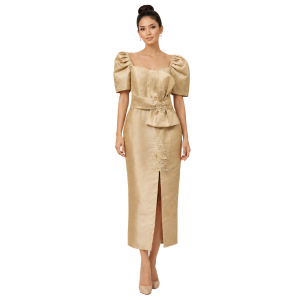Maharlika Gold Filipiniana Dress