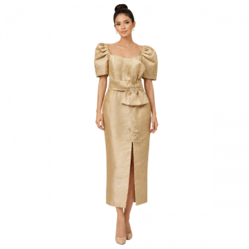Maharlika Gold Filipiniana Dress